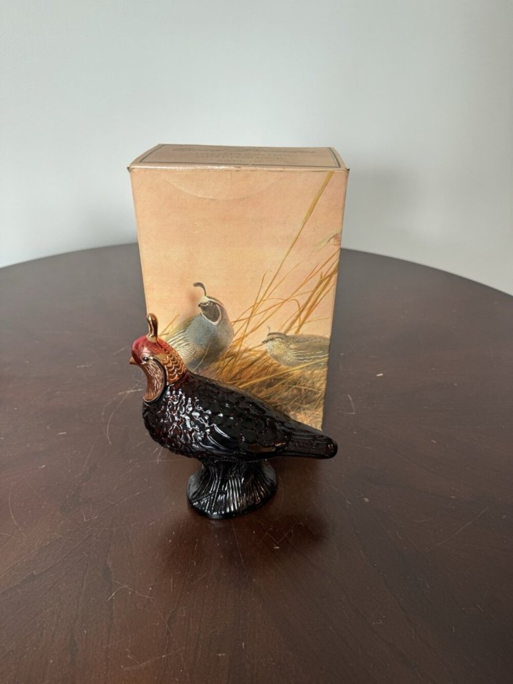 VTG Avon Quail Decanter With Box (Full) Wild Country After Shave 5.5 Fl Oz
